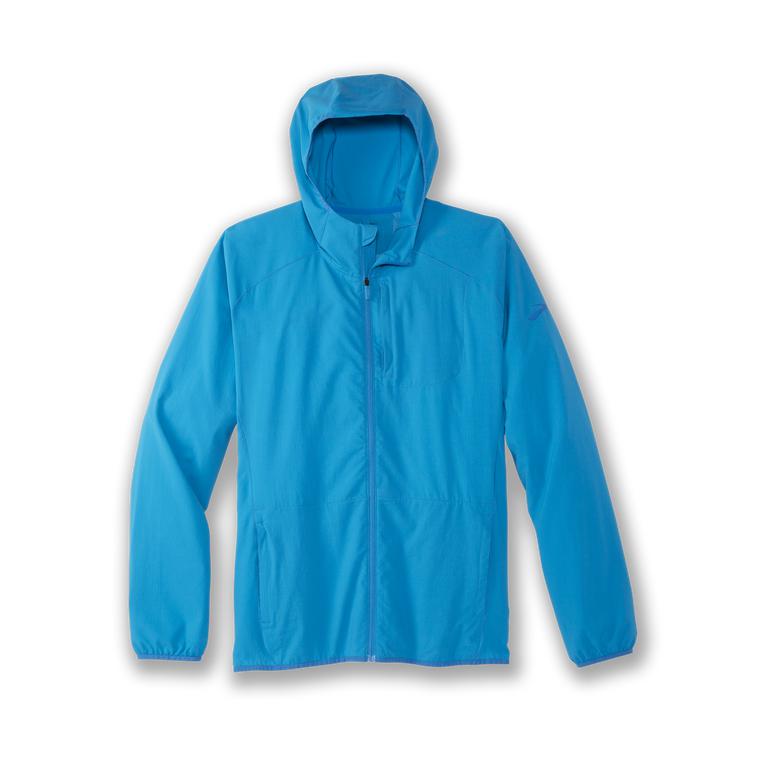 Brooks Mens Canopy Running Jackets - Electric Blue (169372-DLX)